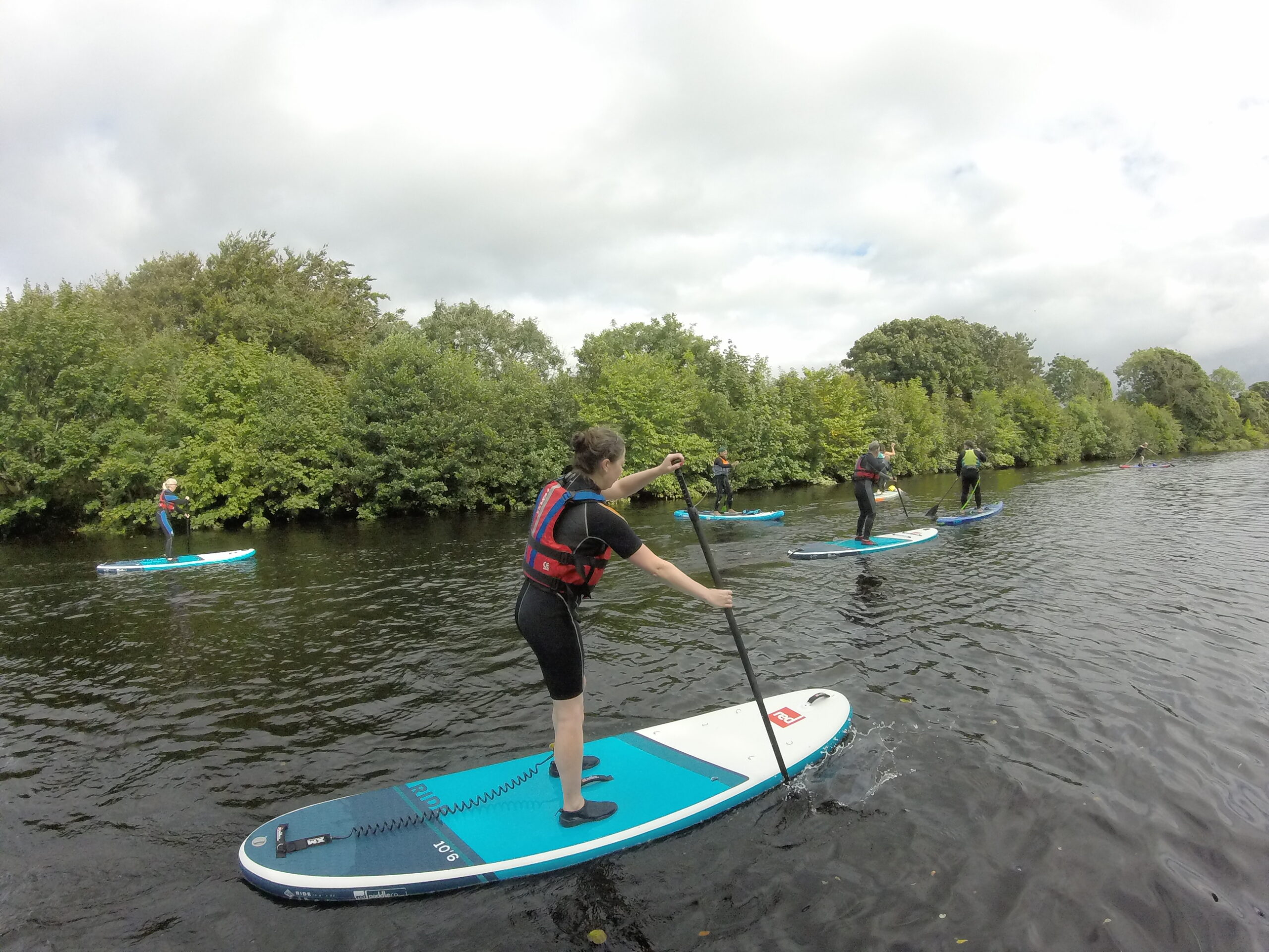 paddleboarding